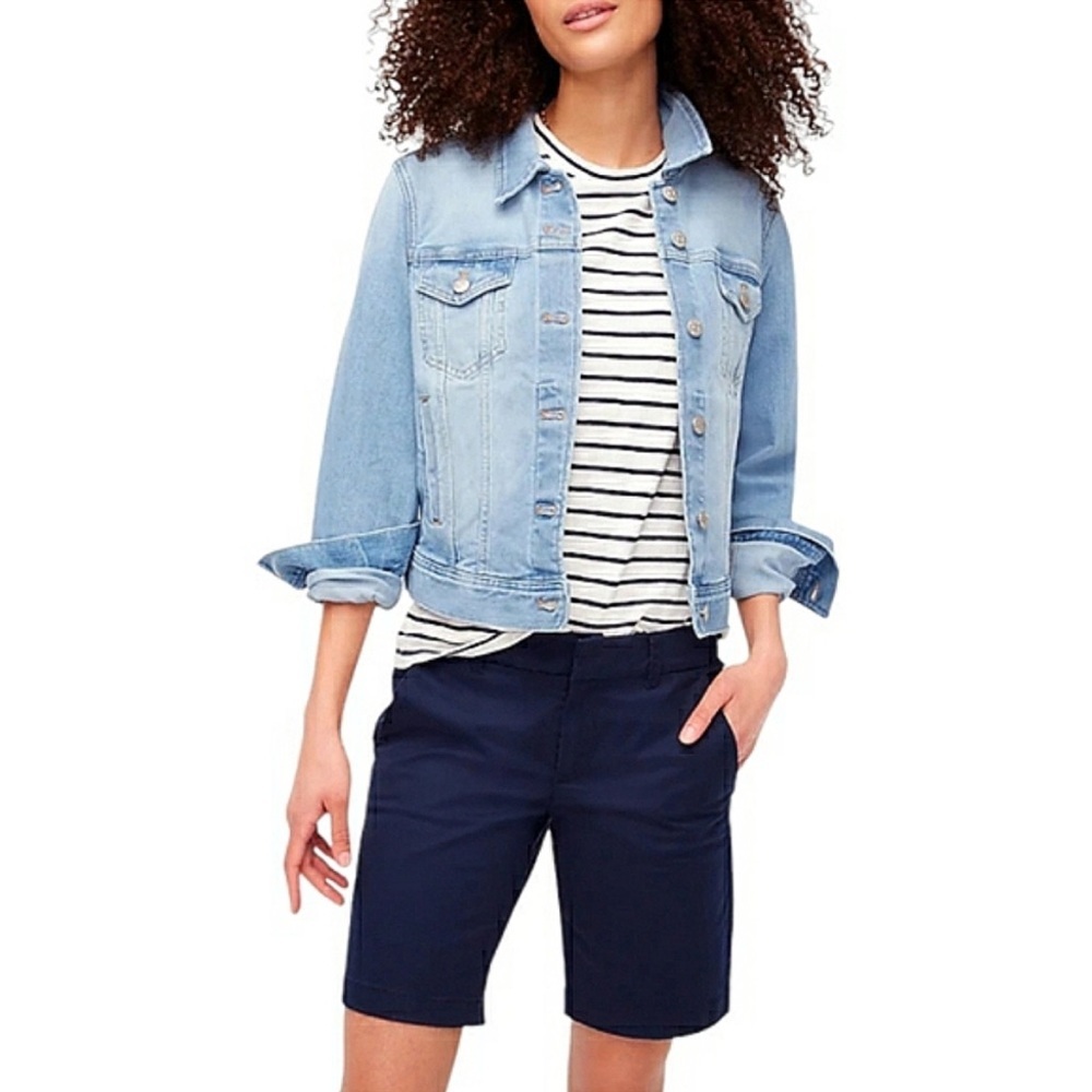 NWT J. Crew Navy Blue 9" Frankie Bermuda Chino Short
